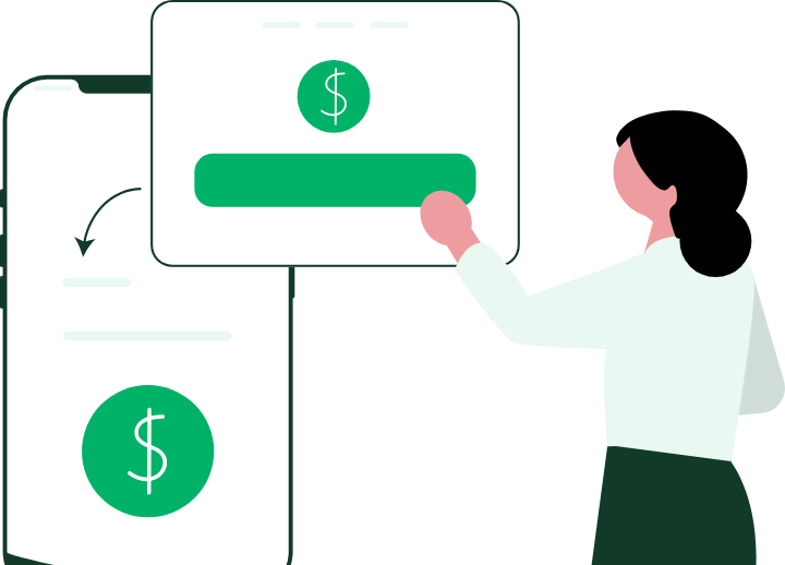 アンペア変更にかかる料金を確認するイラスト